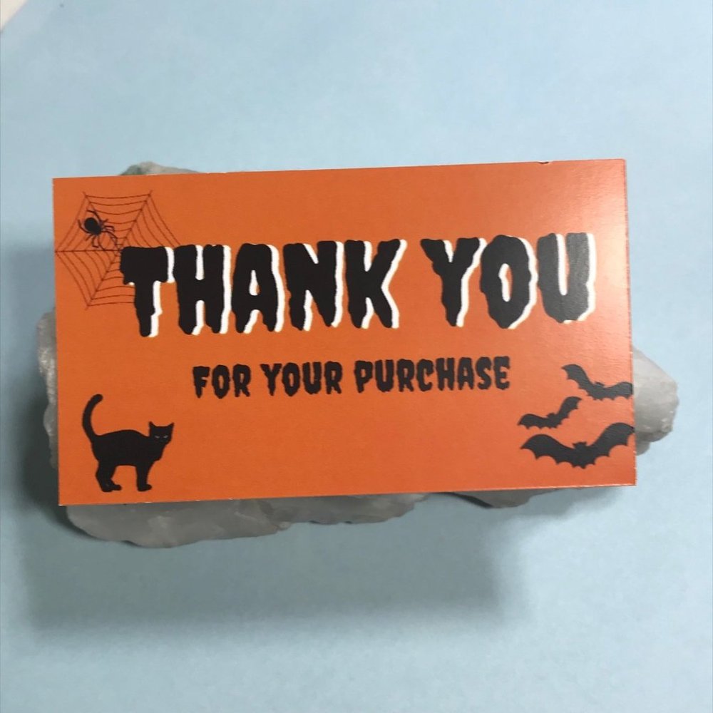🎃 30 Halloween theme thank you cards 3 designs - Picture 8 of 8